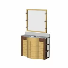 Wall Mounted Mirror Bathroom Cabinet 3d model