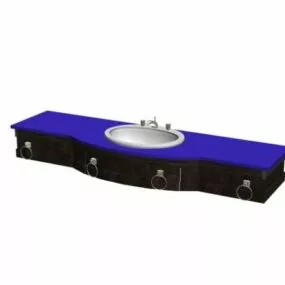 Wall Mounted Vanity Counter 3d model