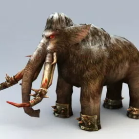 War Mammoth Rigged 3d model