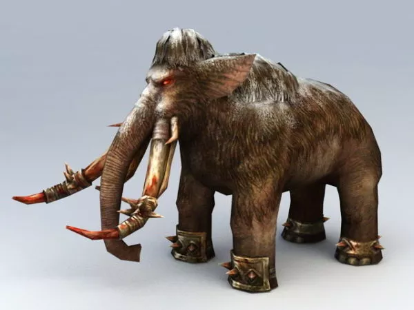 Realistic Wild Elephant 3d model