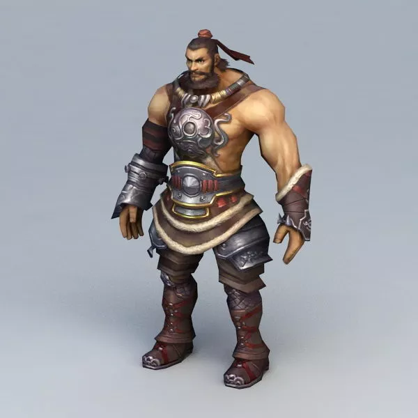 Warrior Man Rigged 3d model Warrior Man Rigged 3d model