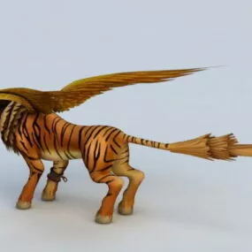 Weretiger With Wings 3d model
