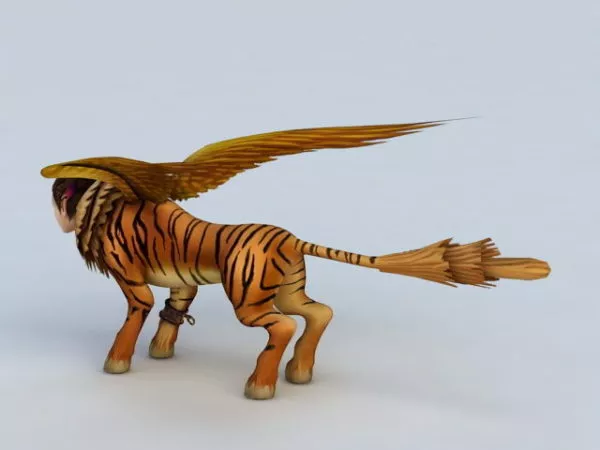 Weretiger With Wings 3d model Weretiger With Wings 3d model