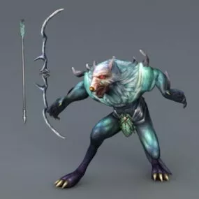 Werewolf Archer With Bow 3d model