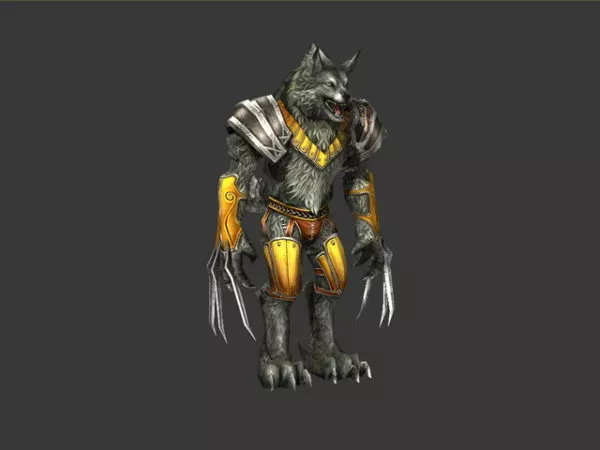 Wolf Running 3d model