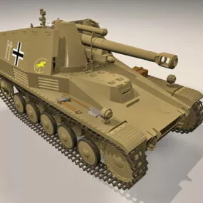 Wespe Self-propelled Artillery 3d model