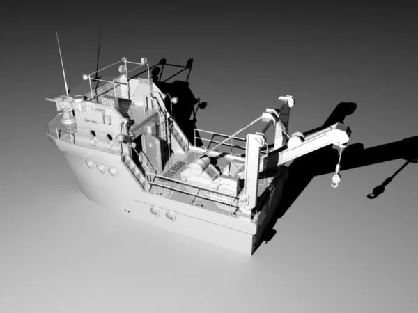 General Fishing Boat Medium Size 3d model