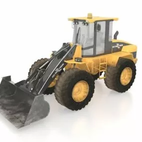 Wheeled Bulldozer Heavy Vehicle 3d model