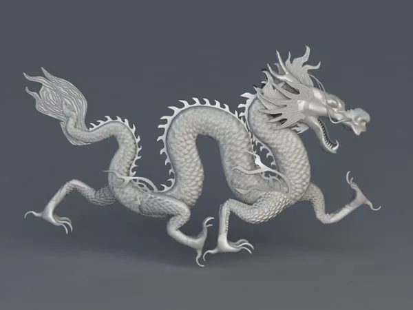 White Chinese Dragon 3d model White Chinese Dragon 3d model
