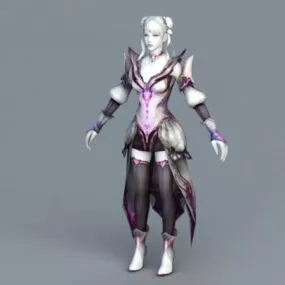 White Demon Woman 3d model