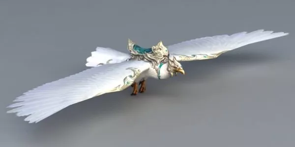 White Eagle Bird 3d model White Eagle Bird 3d model