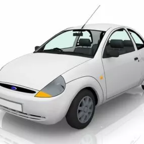 White Ford Coupe 3d model