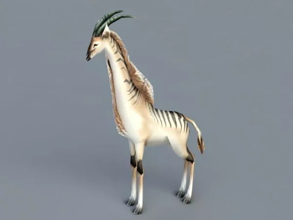 Giraffe Rigged Animated 3d model