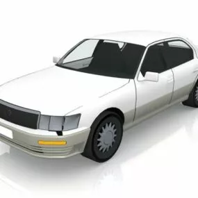 White Lexus Car 3d model