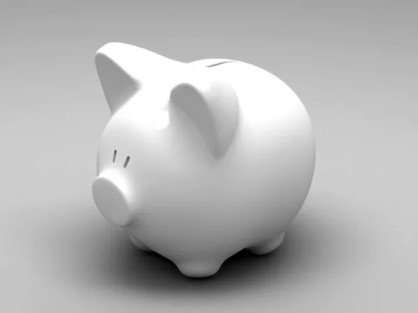 White Piggy Bank 3d model White Piggy Bank 3d model
