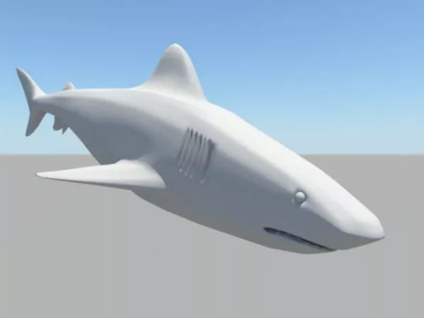 Cartoon Abstract Baby Shark 3d model