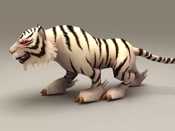 White Tiger Rigged & Animated 3d model White Tiger Rigged & Animated 3d model