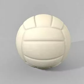 White Volleyball Ball 3d model