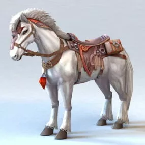 White War Horse 3d model