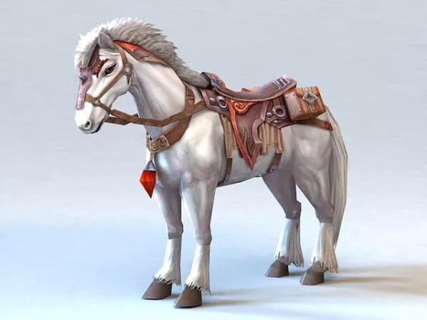 White War Horse 3d model White War Horse 3d model