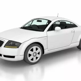 White Concept Car Coupe 3d model