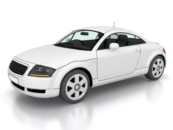 White Concept Car Coupe 3d model White Concept Car Coupe 3d model