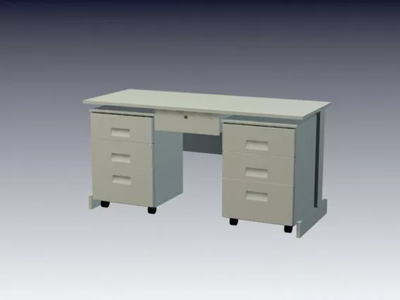 Furniture White Table With Cabinets 3d model Furniture White Table With Cabinets 3d model