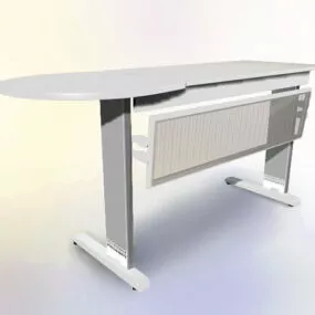 White Office Workbench 3d model