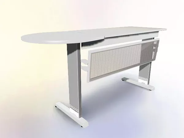 White Office Workbench 3d model White Office Workbench 3d model