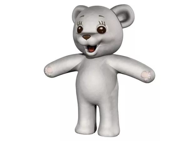 White Teddy Bear 3d model White Teddy Bear 3d model