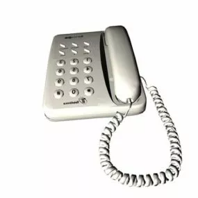 White Telephone 3d model