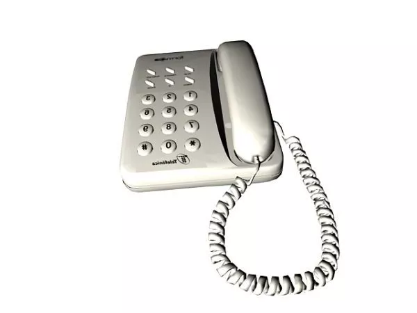 White Telephone 3d model White Telephone 3d model
