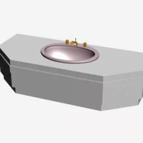 White Vanity Top 3d model