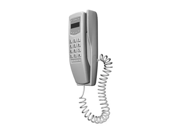 White Wall Phone 3d model White Wall Phone 3d model