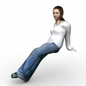 White Woman 3d model