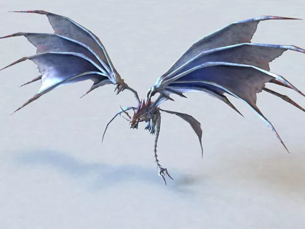 Beautiful Black Dragon 3d model
