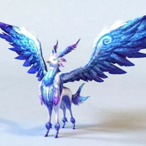 Winged Antelope 3d model