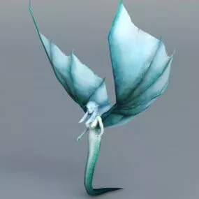 Winged Snake 3d model