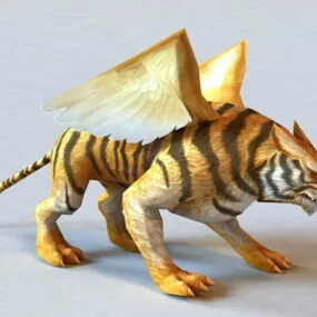 Winged Tiger 3d model