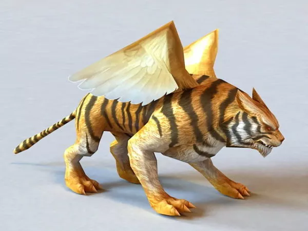 Winged Tiger 3d model Winged Tiger 3d model
