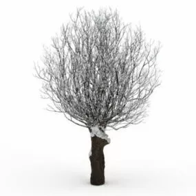 Winter Tree Scene 3d model