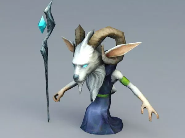 Goat Sculpture Statue 3d model