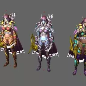Character High Elf Sylvanas Windrunner 3d model