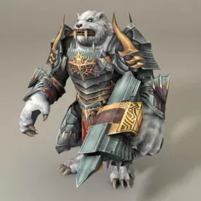 Wolf Monster Warrior 3d model