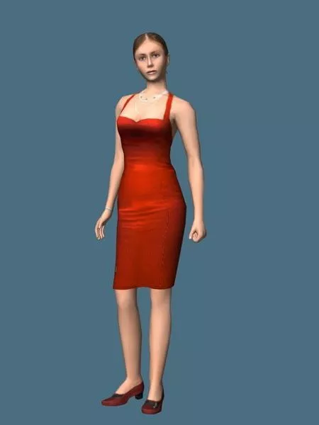 Woman In Dress Rigged Free 3d Model Ma Mb Max Vray Open3dmodel