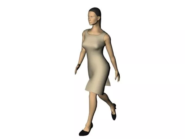Character Woman In Minidress 3d model Character Woman In Minidress 3d model