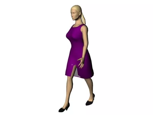 Woman Sitting With Hand Up 3d model