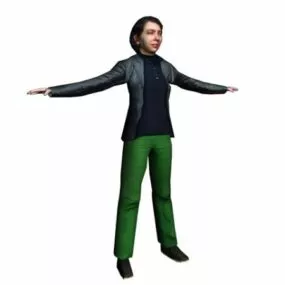 Woman In Suit Character 3d model