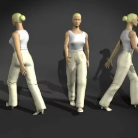 Woman Walking Pose Character 3d model