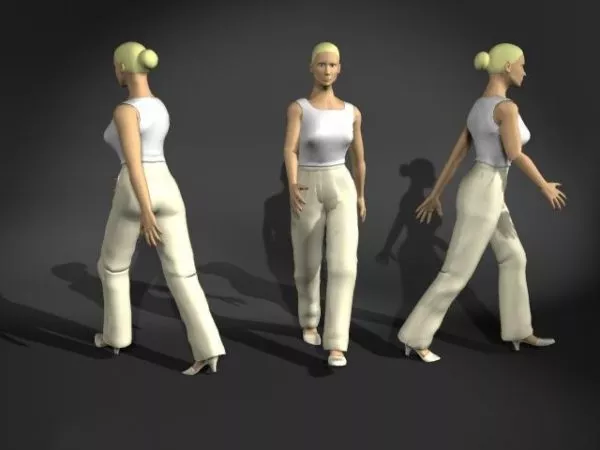 Woman Walking Pose Character 3d model Woman Walking Pose Character 3d model